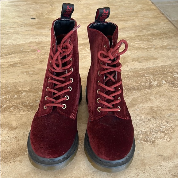 PAGE CHERRY RED VELVET BOOT. NWOT - Picture 2 of 11